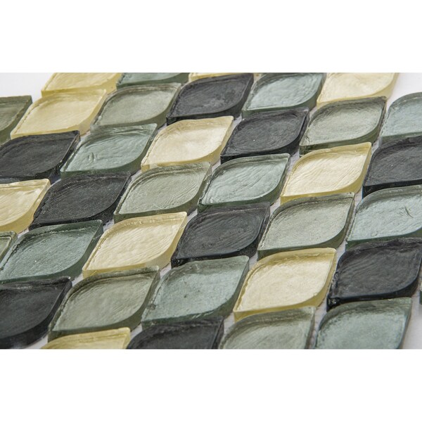 SAMPLE Plume 225 X 125 Glass Novelty Mosaic Wall Tile